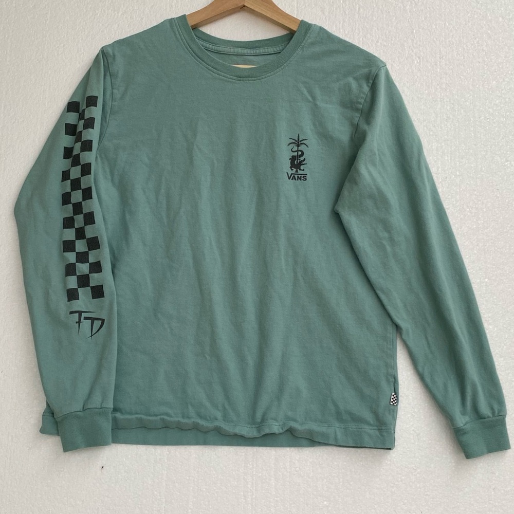 Vans Green Long Sleeve Tee-Small